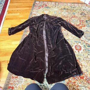 Whimsigoth brown silk duster